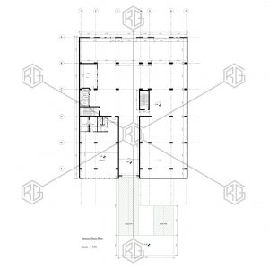 پلان اندازه گذاری طبقه همکف مجتمع مسکونی پرستوی عظیمیه کرج
